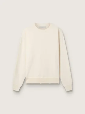 Sweatshirt in aged white with reverse logo on the back - Jersey Capsule