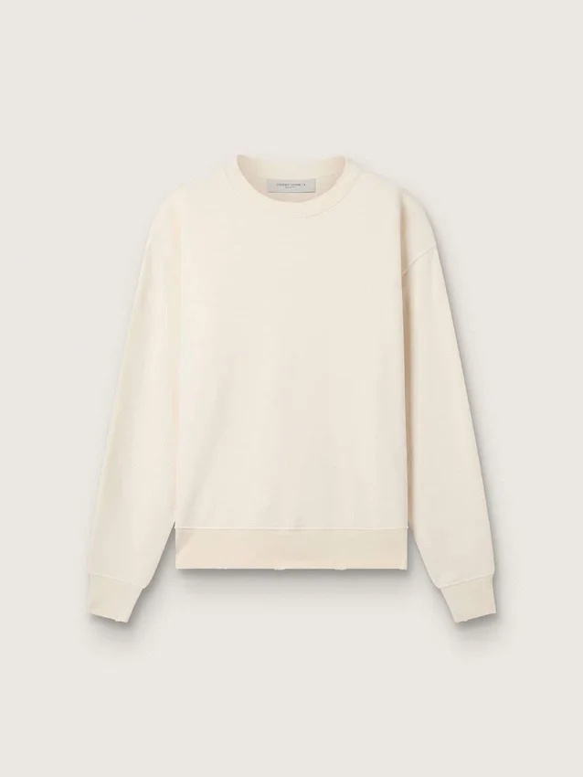 Sweatshirt in aged white with reverse logo on the back - Jersey Capsule