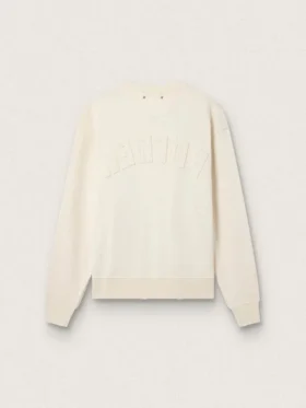 Sweatshirt in aged white with reverse logo on the back – Jersey Capsule