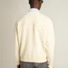 Sweatshirt in aged white with reverse logo on the back - Jersey Capsule