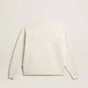 Sweatshirt in aged white with reverse logo on the back - Jersey Capsule