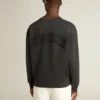 Sweatshirt in washed black with reverse logo on the back - Jersey Capsule