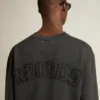 Sweatshirt in washed black with reverse logo on the back - Jersey Capsule