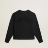 Sweatshirt in washed black with reverse logo on the back - Jersey Capsule