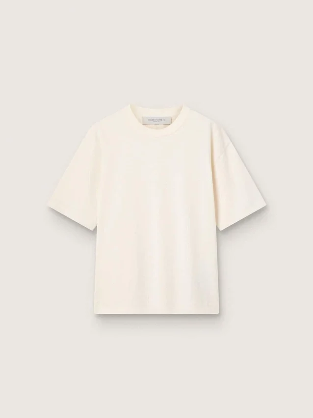T-shirt in aged white with reverse logo on the back - Jersey Capsule