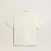 T-shirt in aged white with reverse logo on the back - Jersey Capsule