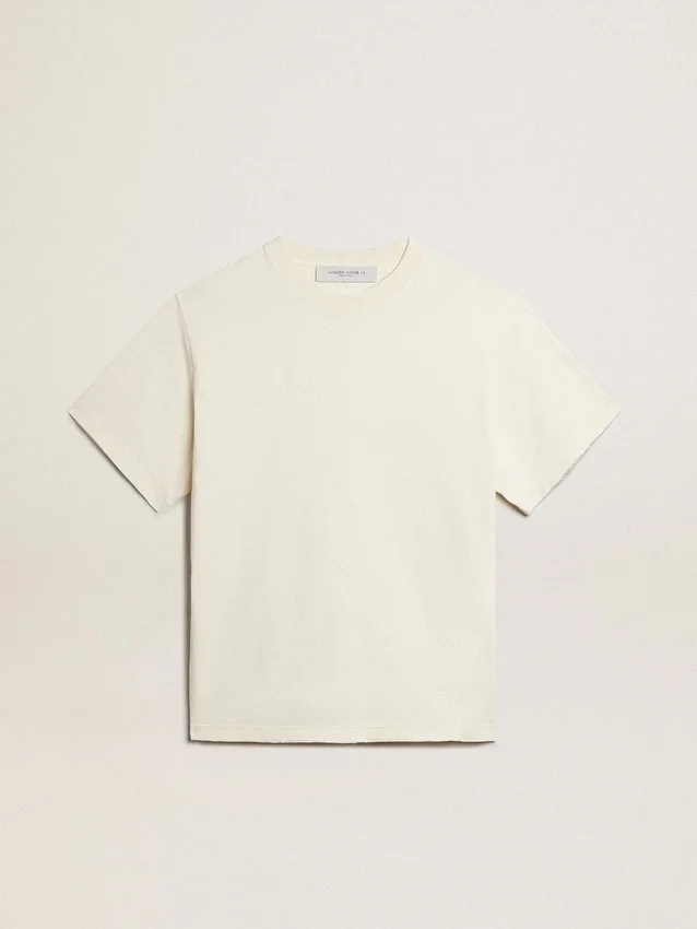 T-shirt in aged white with reverse logo on the back - Jersey Capsule