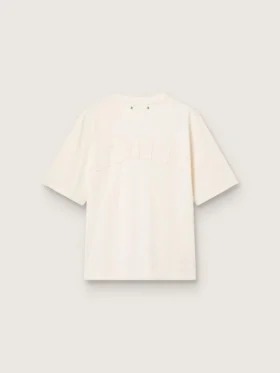T-shirt in aged white with reverse logo on the back – Jersey Capsule