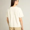 T-shirt in aged white with reverse logo on the back - Jersey Capsule