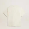 T-shirt in aged white with reverse logo on the back - Jersey Capsule