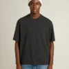 T-shirt in washed black with reverse logo on the back - Jersey Capsule
