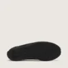 Étoile ballet flats in black satin with black embroidered star and elastic strap