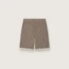 Unisex Bermuda shorts in dove gray knit
