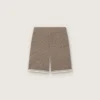 Unisex Bermuda shorts in dove gray knit