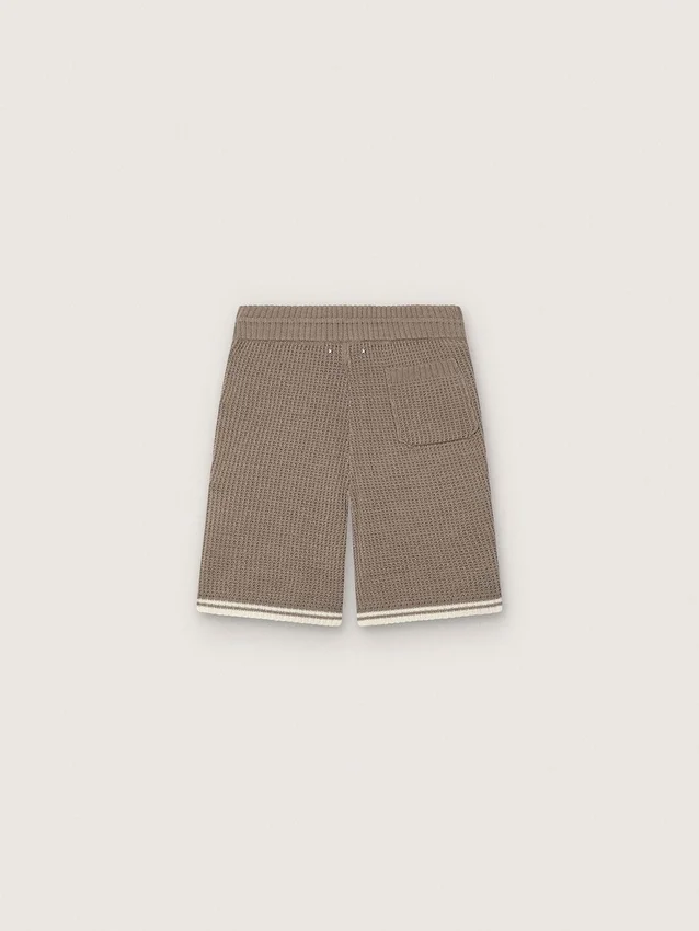 Unisex Bermuda shorts in dove gray knit