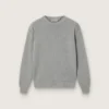 Unisex Golden sweater for kids in ribbed gray melange with logo on the back