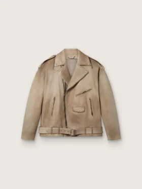 Unisex hand-treated and hand-dyed leather jacket