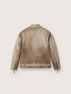 Unisex hand-treated and hand-dyed leather jacket