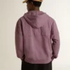 Unisex mauve cotton sweatshirt with print on the front