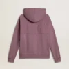 Unisex mauve cotton sweatshirt with print on the front