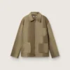 Unisex padded jacket in shades of khaki