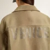 Unisex padded jacket in shades of khaki