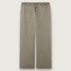 Unisex pants in gray denim with drawstring and star