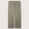 Unisex pants in gray denim with drawstring and star