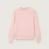 Unisex pink ribbed Golden sweater for kids with Golden logo on the back
