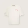 Unisex Resort white cotton T-shirt with print and logo