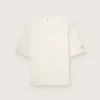 Unisex Resort white cotton T-shirt with print and logo