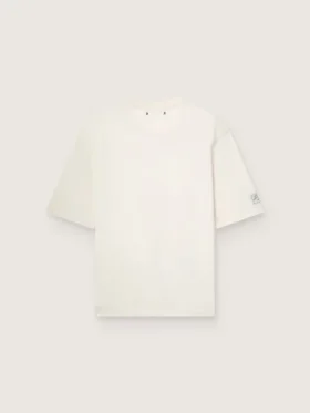 Unisex Resort white cotton T-shirt with print and logo