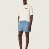 Unisex Resort white cotton T-shirt with print and logo