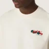 Unisex Resort white cotton T-shirt with print and logo