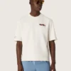 Unisex Resort white cotton T-shirt with print and logo