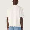 Unisex Resort white cotton T-shirt with print and logo
