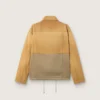 Unisex safari jacket in beige and military-green cotton with maxi pockets