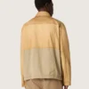 Unisex safari jacket in beige and military-green cotton with maxi pockets