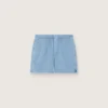Unisex shorts in light blue cotton twill