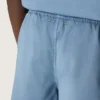 Unisex shorts in light blue cotton twill