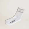 Unisex socks in white cotton with decorative crystals