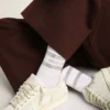 Unisex socks in white cotton with decorative crystals
