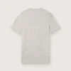 Unisex T-shirt in gray melange jersey with flag print
