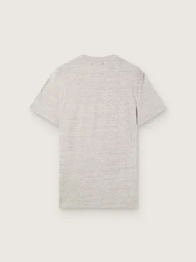 Unisex T-shirt in gray melange jersey with flag print
