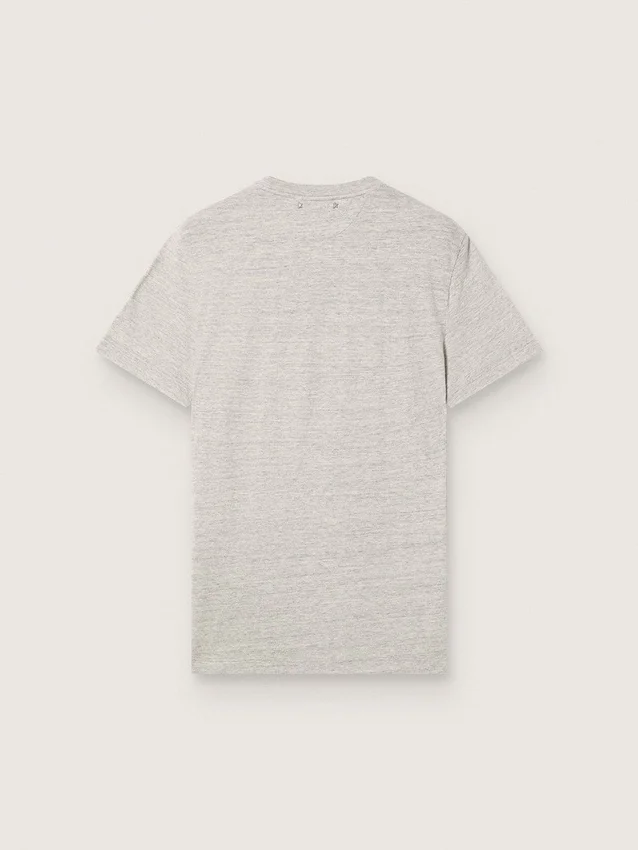 Unisex T-shirt in gray melange jersey with flag print