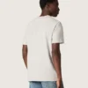 Unisex T-shirt in gray melange jersey with flag print