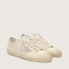 V-Star in beige nappa leather with old-rose suede star