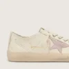 V-Star in beige nappa leather with old-rose suede star