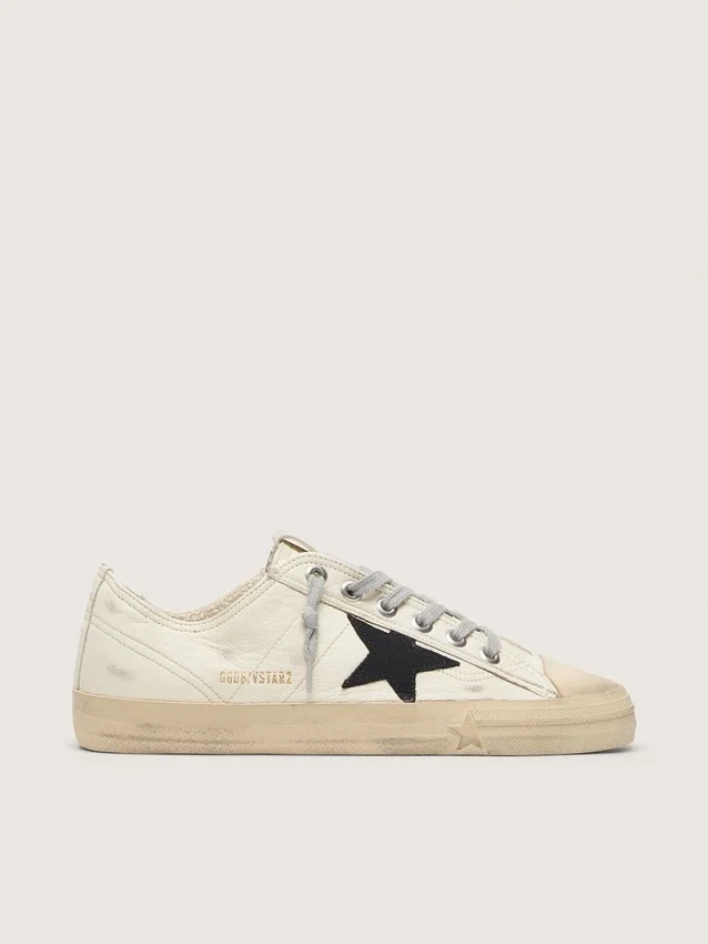 V-Star in nappa leather with black nubuck leather star