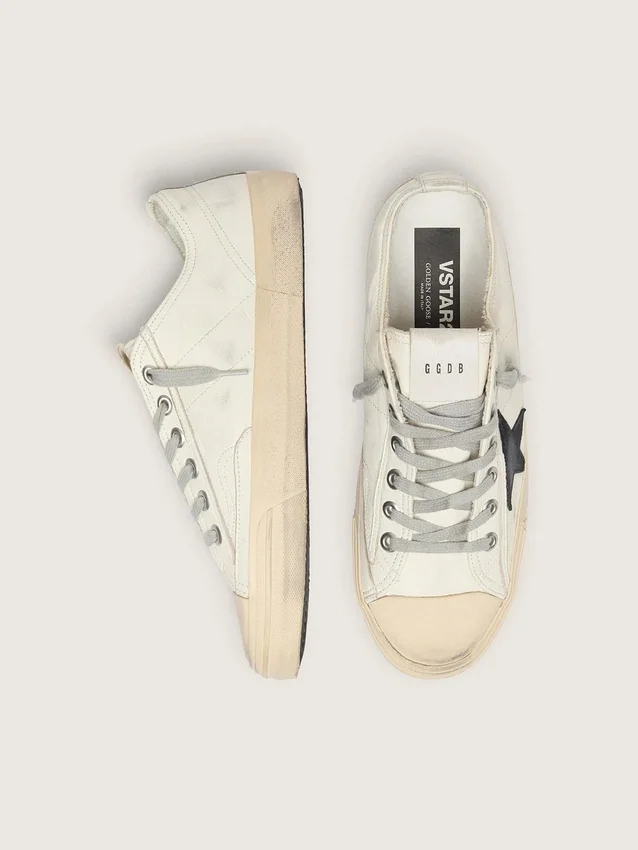 V-Star in nappa leather with black nubuck leather star
